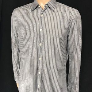 Hugo Boss Slim Fit Size 16 1/2 Striped